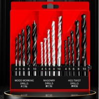 钻头15件套捷立木工建工麻花组合装