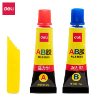 得力 53585-强力型AB胶4g(透明、1组5盒)