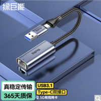 绿巨能 LCN2500G Type-C/USB 2.5G外置网卡 (RJ45) 货期1周