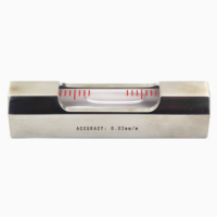 HACCURY迷小型条式水平仪 多种精度不锈钢材质 水平尺玻璃水平泡珠 0.02mm/m 货期两周