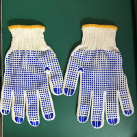 点塑手套棉纱+点胶 12双/组 货期一周