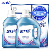 蓝月亮 深层洁净洗衣液套装薰衣草1kg瓶*2+薰衣草500g袋*4 货期1周