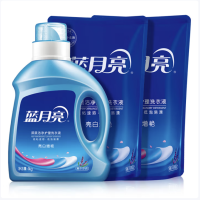 蓝月亮 洗衣液组合深层洁净薰衣草亮白1kg瓶+补充装1kg*2袋 货期1周