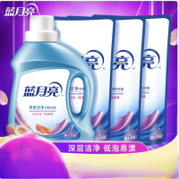 蓝月亮 洁净薰衣草洗衣液组合 1kg瓶+补充装1kg*3袋 货期1周