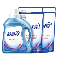 蓝月亮 洁净薰衣草洗衣液组合 2kg*瓶+补充装1kg*4袋 货期1周