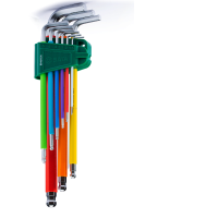 世达 SATA-09101CH 彩虹系列特长球头内六角扳手组套9件装 货期2周