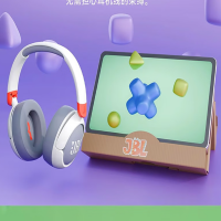 JBL JR470NC 头戴式儿童降噪蓝牙耳机 白色 货期一周