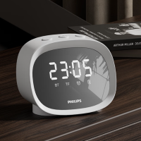 飞利浦 TAS2909 闹钟音响桌面智能时钟蓝牙音箱迷你小钢炮 货期1周