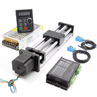 滑台模组EB滚珠丝杠直线滑轨双光轴小型电动升降57步进电机工作台 全套100mm行程送限位开关 货期两周