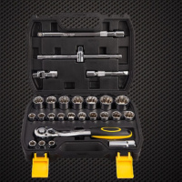 得力 DL2026T 26件12.5mm系列汽车维修机修工具12角套筒组套 货期1周