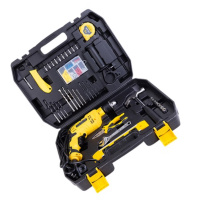 得力 DL6011 冲击钻综合维修套装116件套手电钻家用工具箱 货期1周