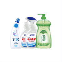 蓝月亮 81000443 厨卫组合 茶清1kg+强力油污克星500g(瓶+瓶补)+卫诺罗兰洁厕液500g