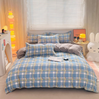 罗曼罗兰 芦荟棉四件套 被套200*230cm 床单230*230cm 枕套48*74cm*2[英伦风尚]