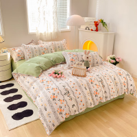 罗曼罗兰 芦荟棉四件套 被套200*230cm 床单230*230cm 枕套48*74cm*2[迷情花海]