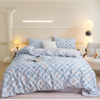 罗曼罗兰 TJ006 加厚磨毛四件套 轻语繁花 被套200*230cm 床单230*230cm 枕套48*74cm*2