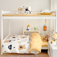 罗曼罗兰 全棉三件套 被套 160x210cm 直角床单160x230cm 枕套48×74cm*1[亲密伙伴]