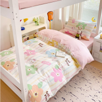 罗曼罗兰 全棉三件套 被套 160x210cm 直角床单160x230cm 枕套 48×74cm*1[兔兔奇遇记]