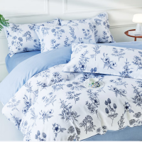 罗曼罗兰 全棉四件套 被套200*230cm 床单230*245cm 枕套48*74cm*2[小欢喜-4]