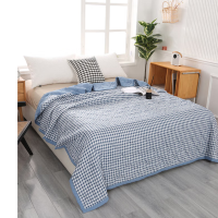 罗曼罗兰 良品超声波夏被 150*200cm [蓝小格]