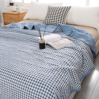 罗曼罗兰 良品超声波夏被 200*230cm [蓝小格]