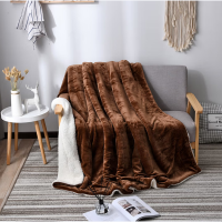 罗曼罗兰 尤克里羊羔暖绒多用毯 A版法兰绒+B版羊羔绒 150*200cm