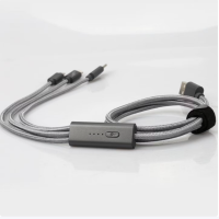 LOOMOO乐默 编织绳定时一拖三数据线 LCB-119 灰色 货期1周