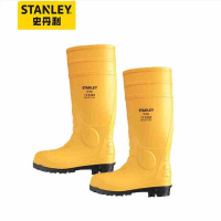 史丹利 ST6500 PVC安全靴 黄色靴身/黑色大底 橡胶底 易干化纤内里 S5 SRC(1双)(36-46尺码可选