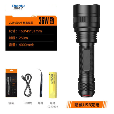 晨潞电子 CLU-SD01 168*49*31mm 便携式手电筒 (计价单位:个) 黑色