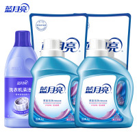 洁净洗衣液薰衣草香 1kg瓶*2+1kg袋*2+洗衣机清洗剂600g 强效去渍