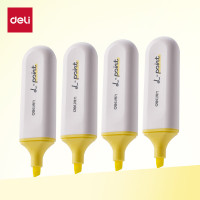 得力(deli)大容量荧光笔不易晕染考试复习划重点标记学生记号笔手账绘画10支 S600Pro