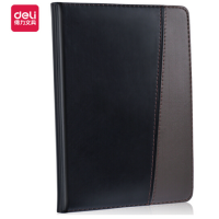 得力(deli)32K120张时尚撞色商务皮面本 会议记事本笔记本本子日记本办公学习用本 7912