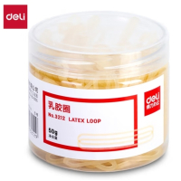 得力(deli)办公耐用弹力乳胶圈/橡皮筋/橡胶圈/牛皮筋 财务用品 办公用品 50g/桶 3212