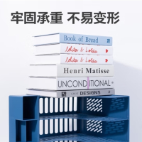 得力(deli)4联带笔筒多功能桌面档案收纳盒文件框栏篮盘书立架 办公用品置物架资料架子镂空78981