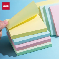 得力(deli)12本彩色便利贴粘性便签纸 76*76mm备忘留言纸/记事贴/自粘留言本办公用品P07156