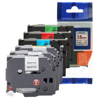 耐力标签机色带架 适用兄弟TZe-Z641 NZ-241 141 441 N-Z541 741标签色带18mm*8m绿底黑字NZ-741