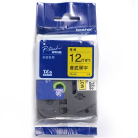 兄弟(brother) TZ-631/TZe-631 12mm 黄底黑字标签色带 适用 PT-1280 PT-2700