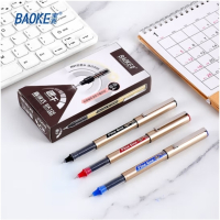 宝克(BAOKE)BK126 0.5mm直液式走珠笔 学生考试刷题笔办公签字笔中性笔 12支/盒