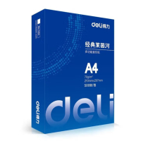 得力经典莱茵河复印纸 7453 A4-70g 5包/箱 双面复印纸 整箱2500张