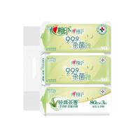 心相印湿巾 杀菌卫生80抽*3包 全新升级加大加厚(经典茶香)