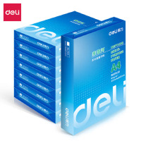 得力(deli)莱茵河A4打印纸 80g500张*8包一箱 双面加厚草稿纸 整箱4000张 7414