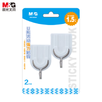 晨光(M&G)粘胶挂钩 强力黏胶墙壁挂墙上免打孔挂物粘钩U型 1.5kg(2只装)ARCN8287