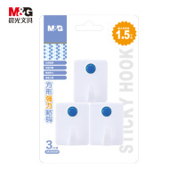 晨光(M&G)粘胶挂钩 强力黏胶墙壁挂墙上免打孔挂物粘钩 方形 1.5kg 3只装 ARCN8289