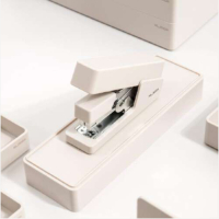 得力纽赛(NUSIGN)省力订书机 省力按压结构 德国创意设计桌面订书器装订器办公用品12#钉 浅灰NS081