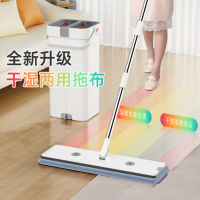 平板拖把40cm2布家用一拖净免手洗2025刮刮乐带桶一套拖布地神器