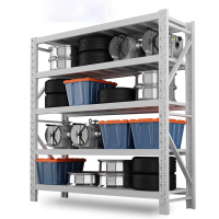 500KG白色五层加厚仓储货架仓库房置物架家用储物架150*60*200cm