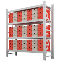 350kg/层中型仓库货架仓储家用置物架 150*50*200cm四层白主