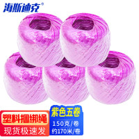 海斯迪克 gnjz-1030 塑料绳(5只)尼龙捆扎绳 球重150克 紫色