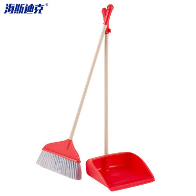 海斯迪克 HK-598 商用塑料软毛扫把簸箕套装 红色(12套)