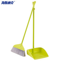 海斯迪克 HK-598 商用塑料软毛扫把簸箕套装 绿色(12套)