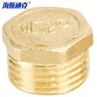 海斯迪克 HKDP-133 铜外丝堵 内丝水管堵帽管堵 铜管帽塞头 1寸堵帽(1个)外丝